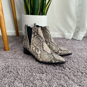 Marc Fisher Snakeskin Chelsea Boots